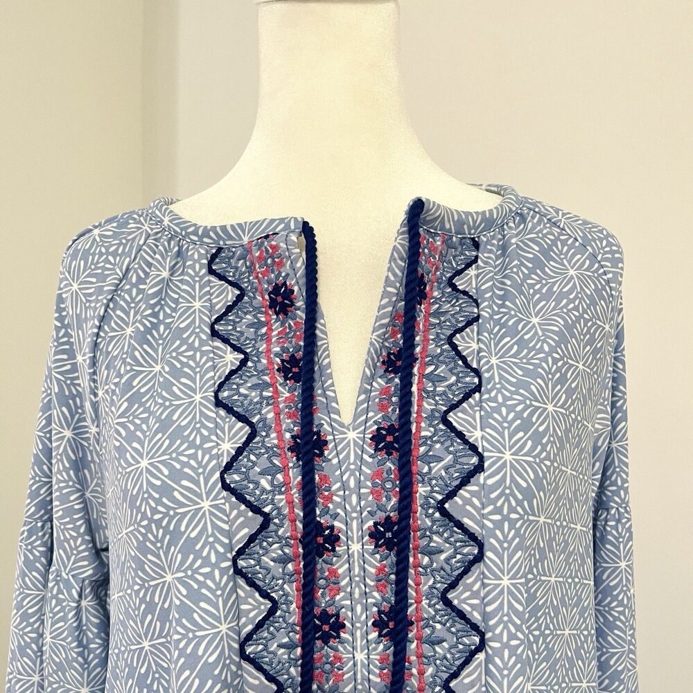 Cabana Life Tassel Tunic Dress Womens Medium Embroidered UPF 50 - Picture 3 of 13